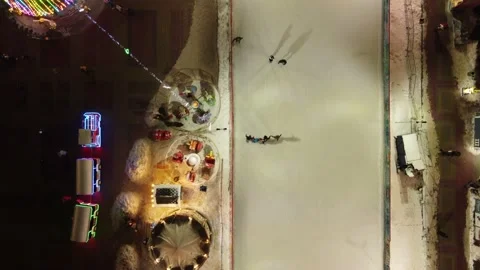Festive skating rink Stock Footage 169414050