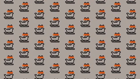 Festive Sleigh Pattern - A Christmas Gift Extravaganza. Video stock 325378535