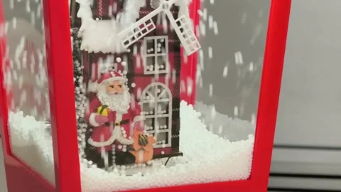 Festive snow globe featuring Santa Claus Stock Footage 324835094