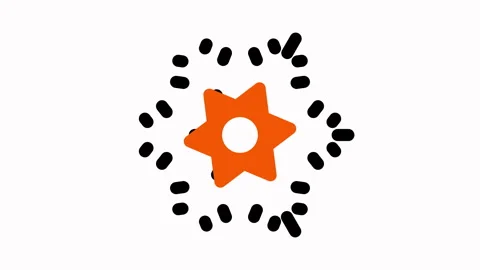 Festive Snowflake Icon Animation for Winter Holidays. Stock Footage 325378822