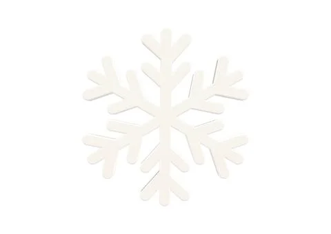 Festive snowflake isolated on a white background. 3d render. Illustrazione stock