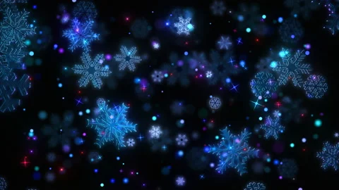 Festive Snowflakes 4K 02 Stock Footage 99802482
