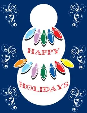 Festive Snowman Stock Illustration