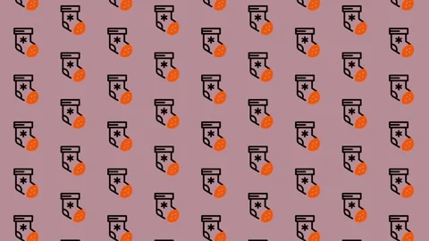 Festive Sock Pattern - A Whimsical Holiday Background. Stock-Footage 325378937