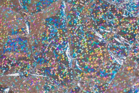 Festive Sparkle glitter background in bright color bokeh. Crumpled wrapping Foto stock