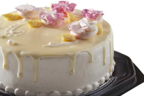 Festive sponge cake Stock Photos