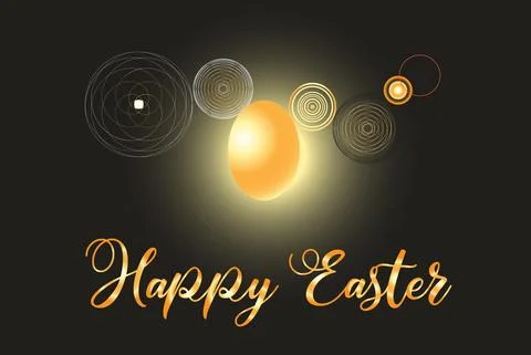 Festive spring card for Easter with eggs and abstractions Stock Illustration