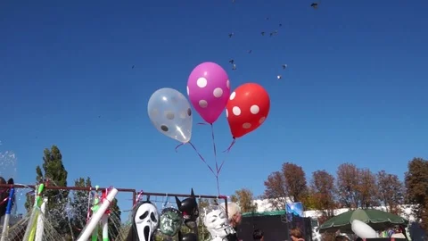 Festive square. Mass festivities. Various entertainment. Concert program. Video stock 100601009