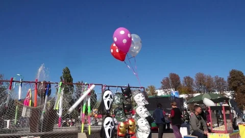 Festive square. Mass festivities. Various entertainment. Concert program. Stock Footage 100601103