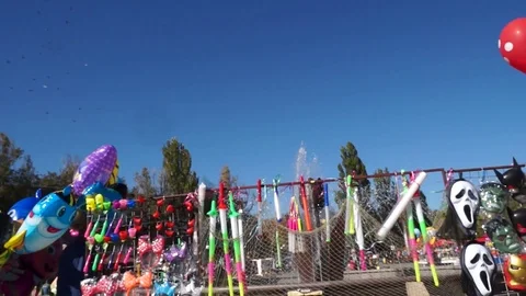 Festive square. Mass festivities. Various entertainment. Concert program. Stock Footage 100601105