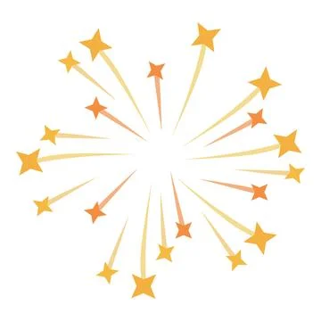 Festive starburst exploding with bright golden light Illustrazione stock