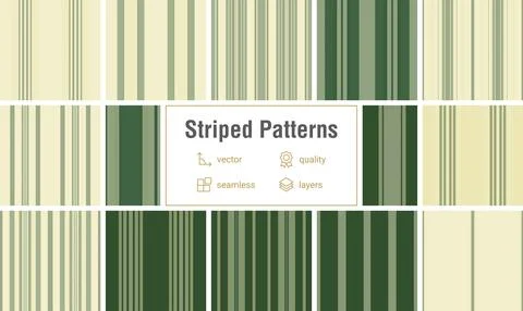 Festive striped pattern pack created for Christmas labels. Lines designs ad.. Stock Illustration