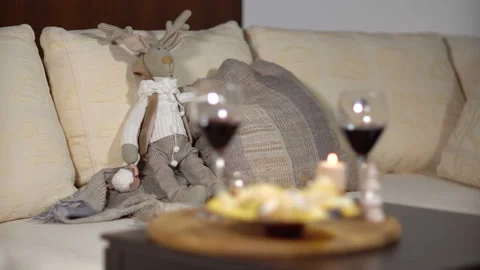 Festive table with cheese mix 库存影片 102530082