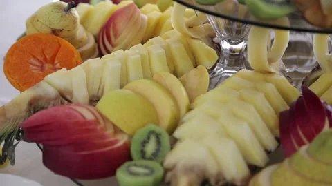 Festive table with delicious snacks. Great selection, whets the appetite Stock Footage 231596211
