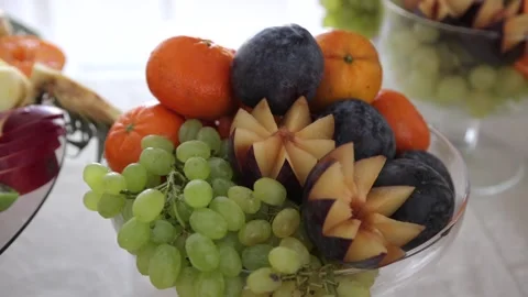 Festive table with delicious snacks. Great selection, whets the appetite Stock Footage 231596223