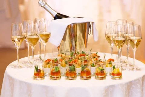 Festive table Stock Photos