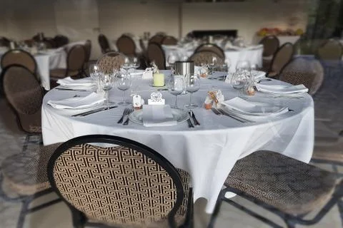 Festive table in a restaurant Stock Photos
