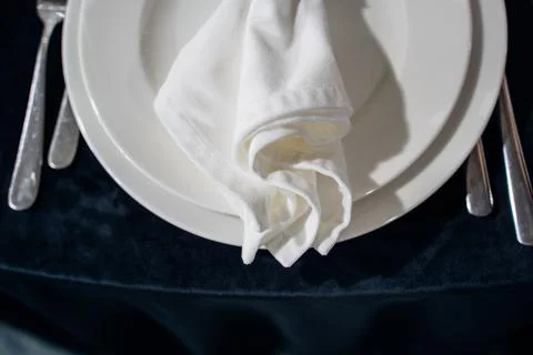 Festive table setting for a banquet Stock Photos