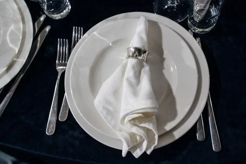 Festive table setting for a banquet Stock Photos