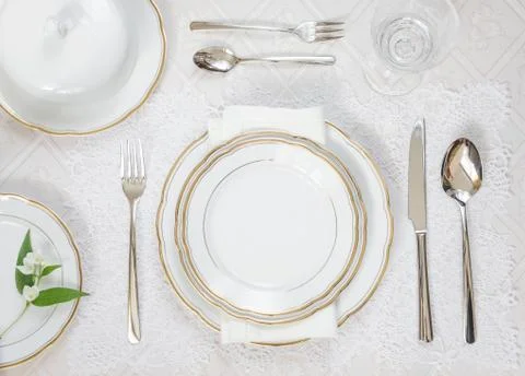 Festive table setting Stock Photos