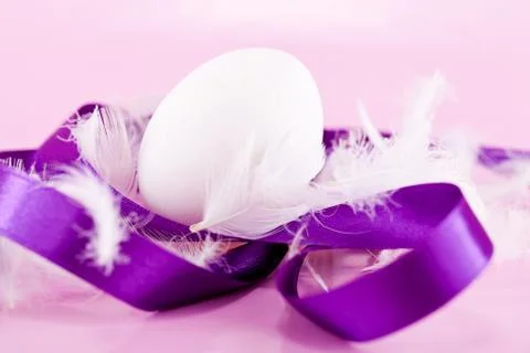 Festive traditional easter egg decoration purple Photos