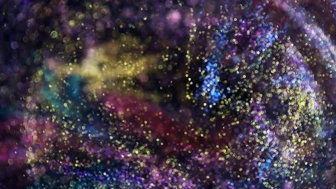 Festive twinkle glitters background video. Abstract blurred backdrop with Stock Footage 128738175