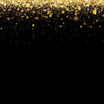 Festive vector background with gold glitter and confetti for christmas Stock Illustration