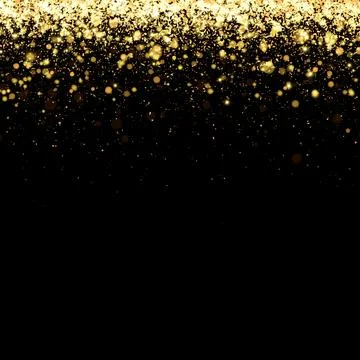 Festive vector background with gold glitter and confetti for christmas 库存插图