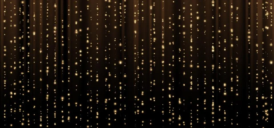 Festive vector background with gold glitter and confetti for Christmas Stock Illustration