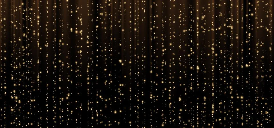 Festive vector background with gold glitter and confetti for Christmas Illustrazione stock