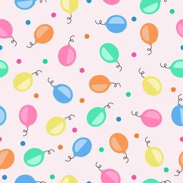Festive vector balloons with confetti pattern Stock Illustration