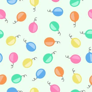 Festive vector colorful balloons pattern Stock Illustration