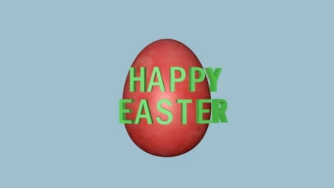 Festive video background for Happy Easter, with a colored egg. Stock Footage 151107629