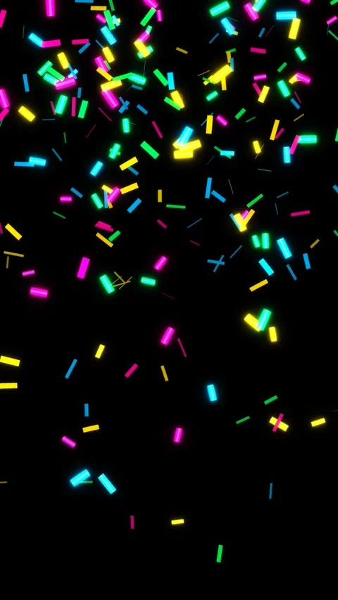 Festive video of falling multicolored confetti Stock Footage 337870425