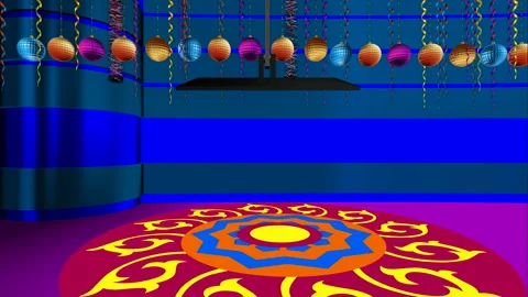 Festive virtual set for celebration and traditions Video stock 132096603