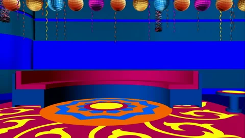 Festive virtual set for celebration and traditions Video stock 132106253
