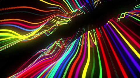 Festive vj loop with multicolored particles and smooth animated camera. Abstract Stock Footage 140125101
