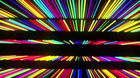 Festive vj loop with multicolored particles and smooth animated camera. Abstract Stock Footage 140125735