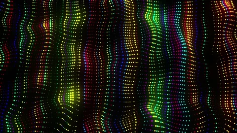 Festive vj loop with multicolored particles and smooth animated camera. Abstract Stock Footage 140126313