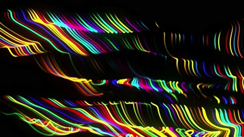 Festive vj loop with multicolored particles and smooth animated camera. Abstract Stock Footage 140126393