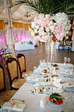 Festive wedding feast 스톡 사진