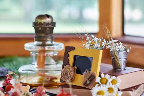 Festive wedding table decor. Stock Photos