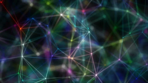 Festive whirl.Abstract digital background made of different shapes with hight Stock Footage 102869193