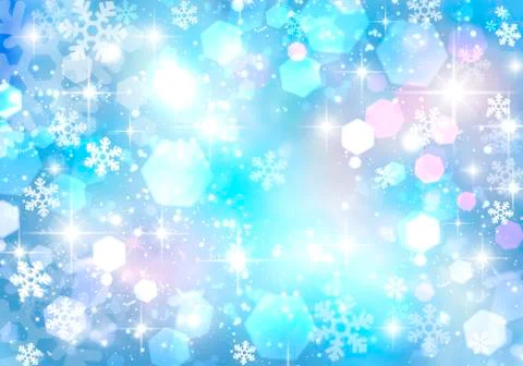 Festive winter blue bokeh background, glitter, sparkles, pink, white, Shine, Illustrazione stock