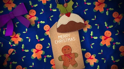 Festive Wrapping Paper 03 Stock Footage 294065785