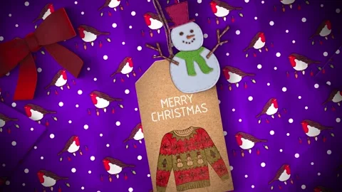 Festive Wrapping Paper 04 스톡 동영상 294065996