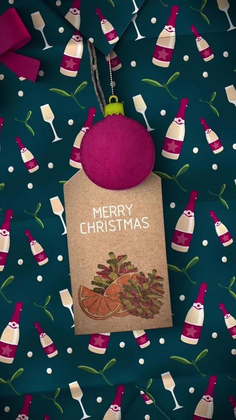 Festive Wrapping Paper 06 Stock Footage 294066533