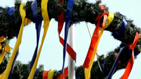 Festive wreath Stock Footage 24614838