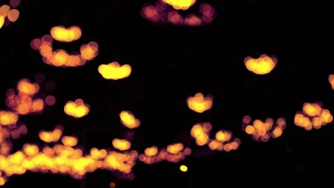 Festive yellow defocus light on dark background Stock Footage 237508150