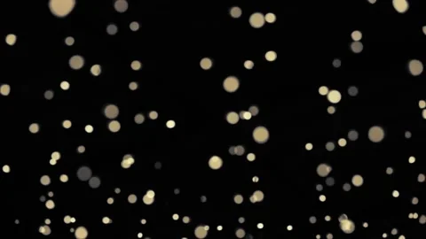 Festive yellow defocus light on dark background Video stock 238031017